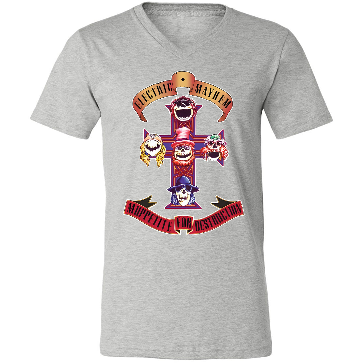 Unisex V-Neck T-Shirt - 2WQGNPEX - Athletic Heather - 7