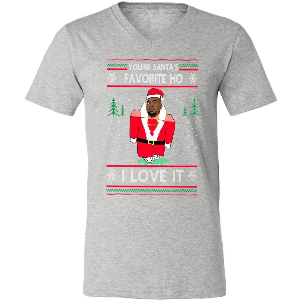 Unisex V-Neck T-Shirt - KAYDA7EP - Athletic Heather - 7