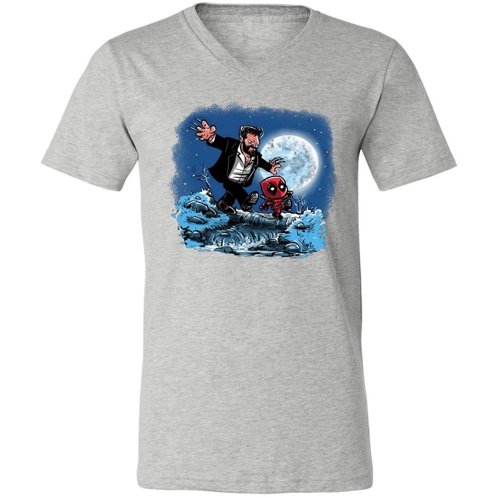 Unisex V-Neck T-Shirt - 8G73ENVH - Athletic Heather - 7