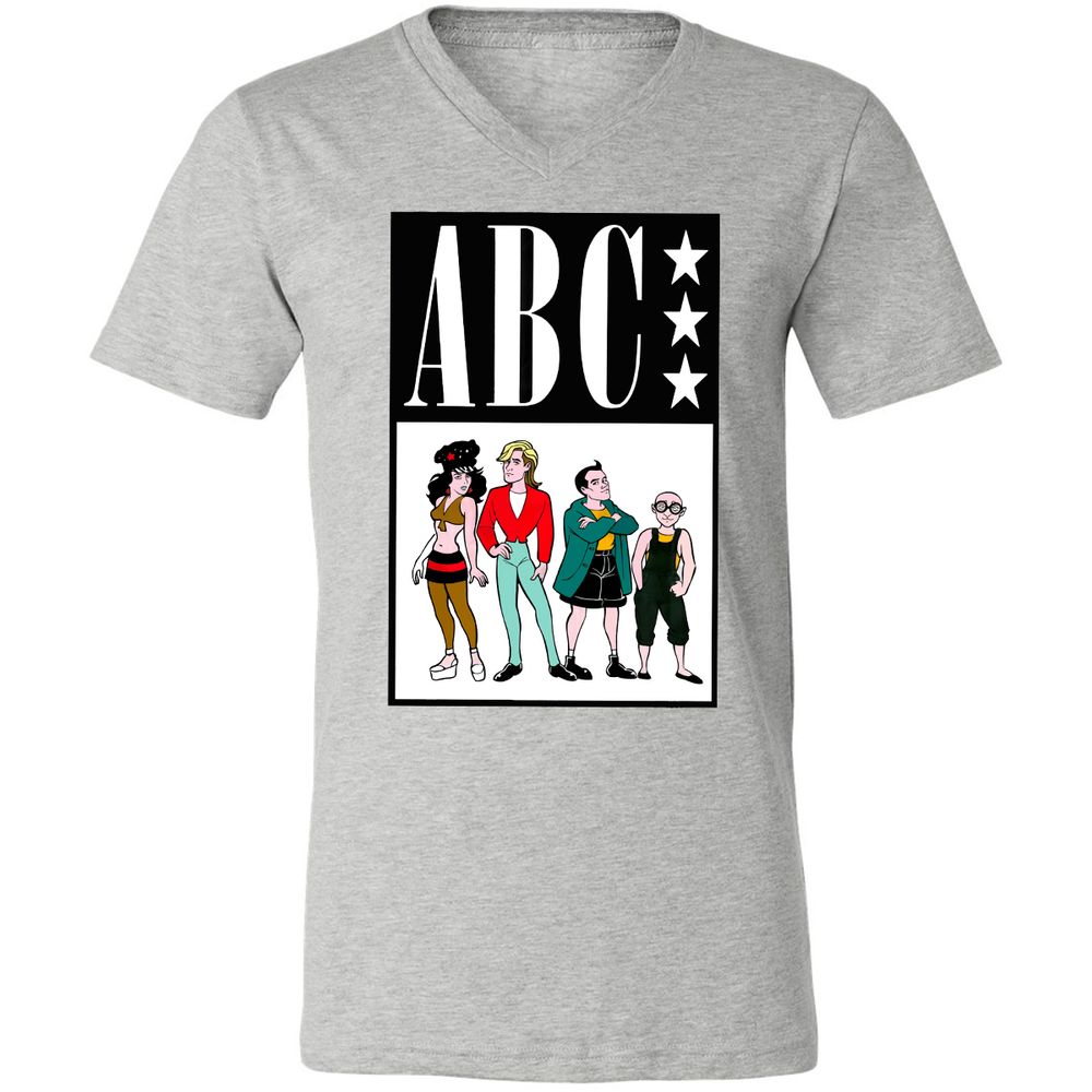 Unisex V-Neck T-Shirt - Q5R63BBW - Athletic Heather - 7