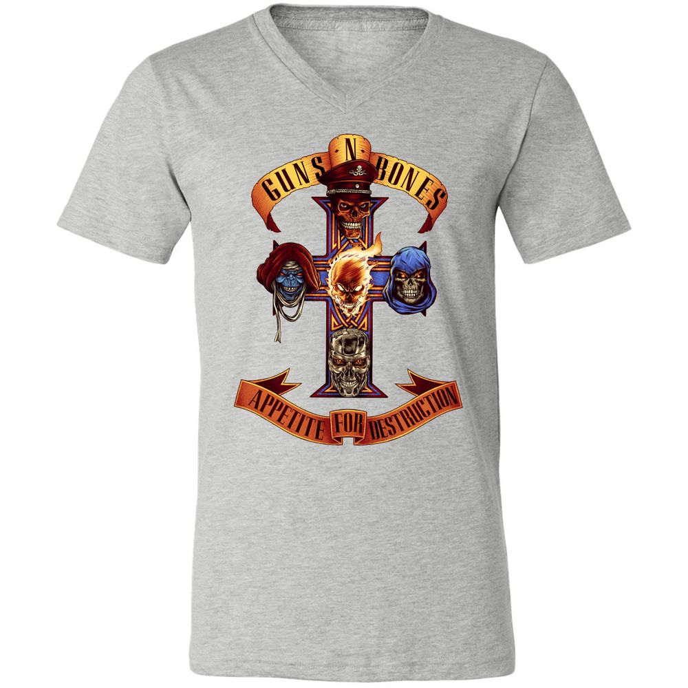 Unisex V-Neck T-Shirt - B4HSGPCG - Athletic Heather - 7
