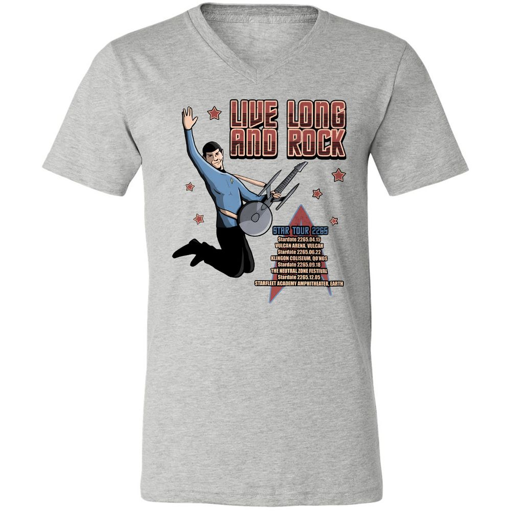 Unisex V-Neck T-Shirt - 5WE671U4 - Athletic Heather - 7