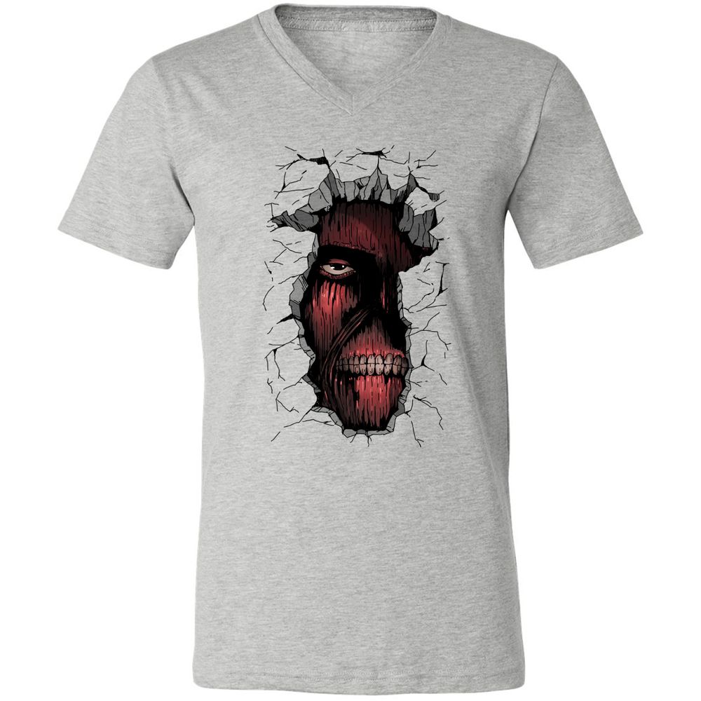 Unisex V-Neck T-Shirt - CLLJUNBF - Athletic Heather - 7
