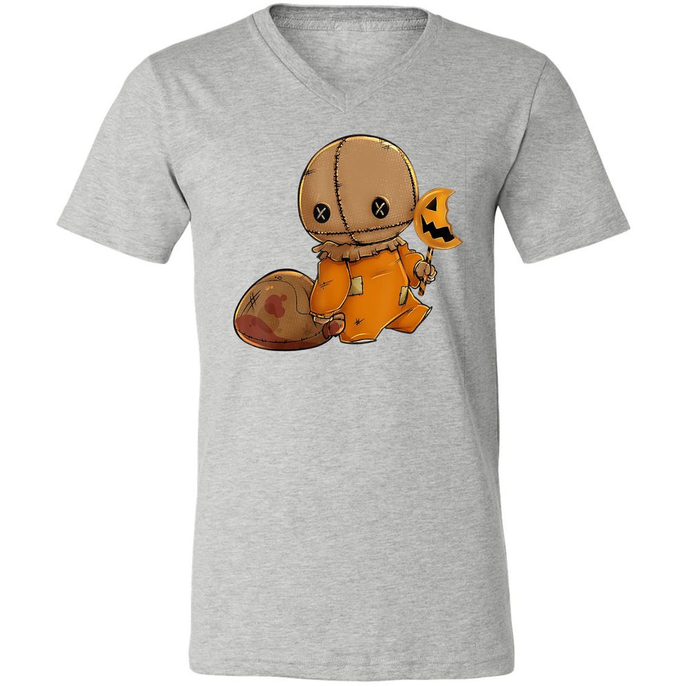 Unisex V-Neck T-Shirt - 91F9BNJZ - Athletic Heather - 7