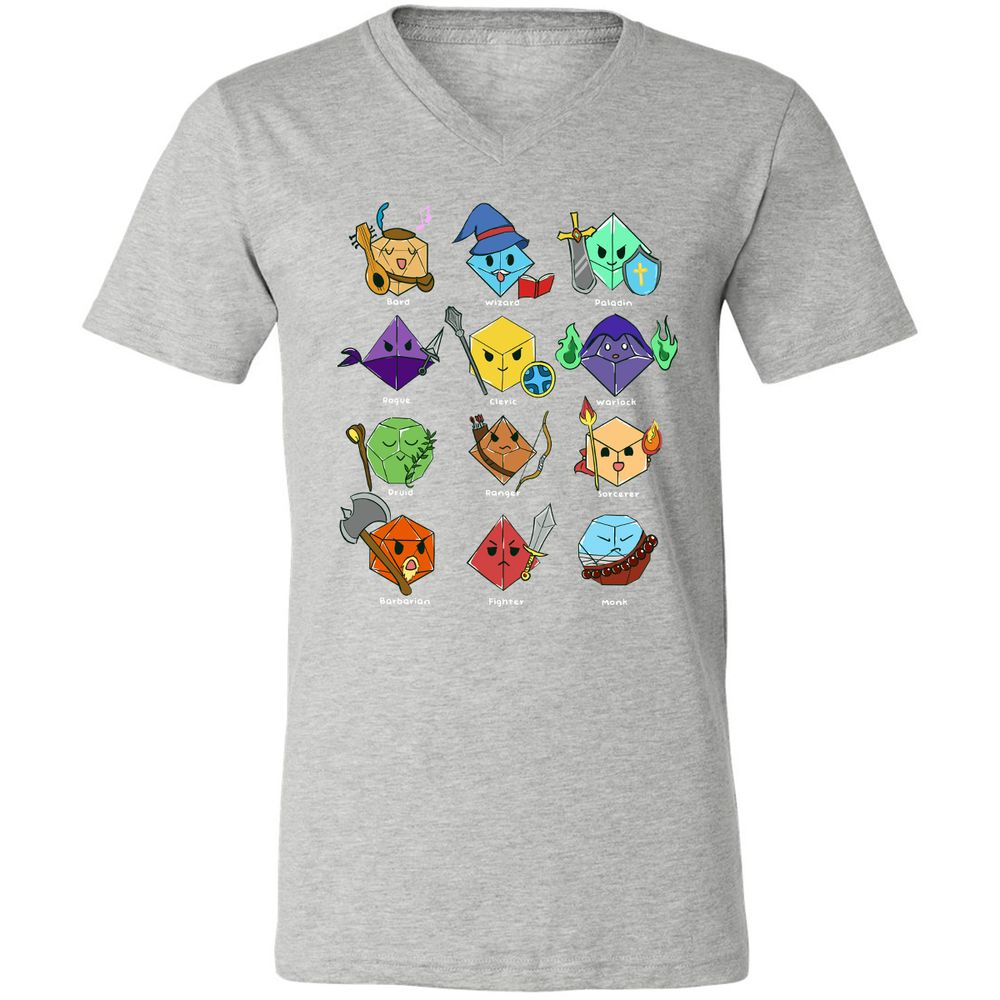 Unisex V-Neck T-Shirt - GD4BP48Y - Athletic Heather - 7