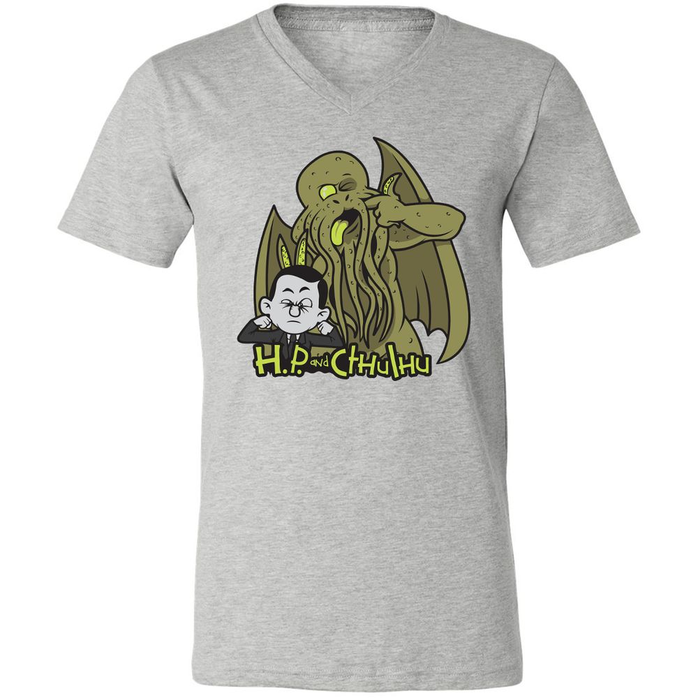 Unisex V-Neck T-Shirt - ES1C7PW3 - Athletic Heather - 7