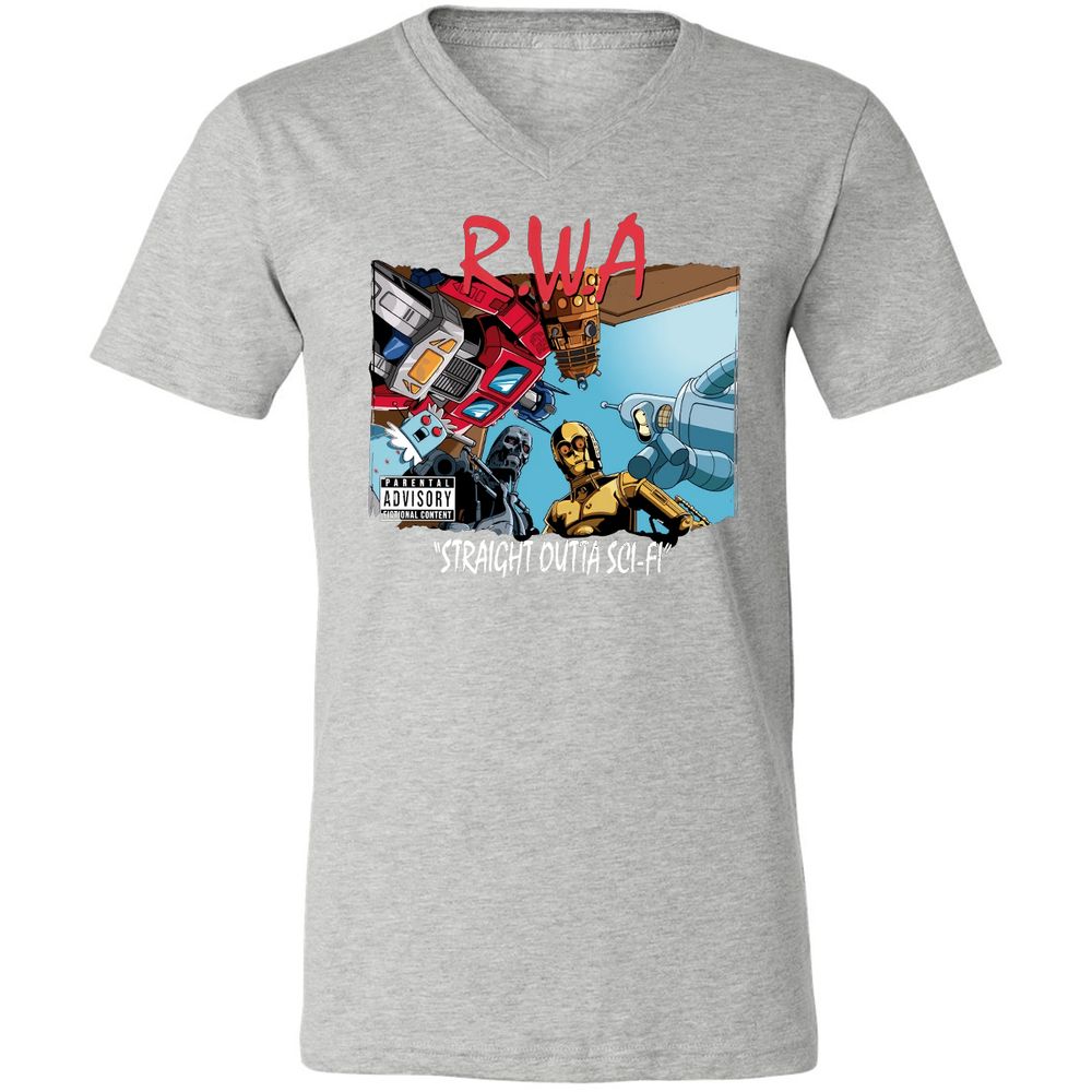 Unisex V-Neck T-Shirt - KCGGVCUV - Athletic Heather - 7