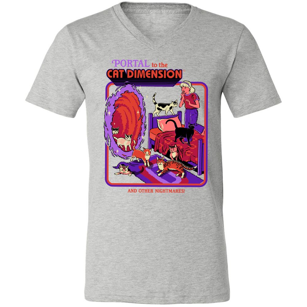 Unisex V-Neck T-Shirt - PDA35C6Y - Athletic Heather - 7