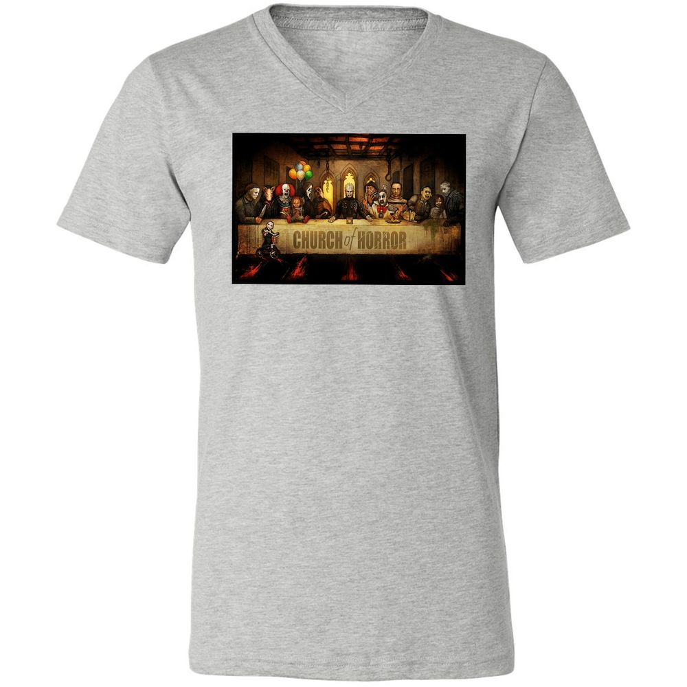 Unisex V-Neck T-Shirt - C2L6UWV1 - Athletic Heather - 7