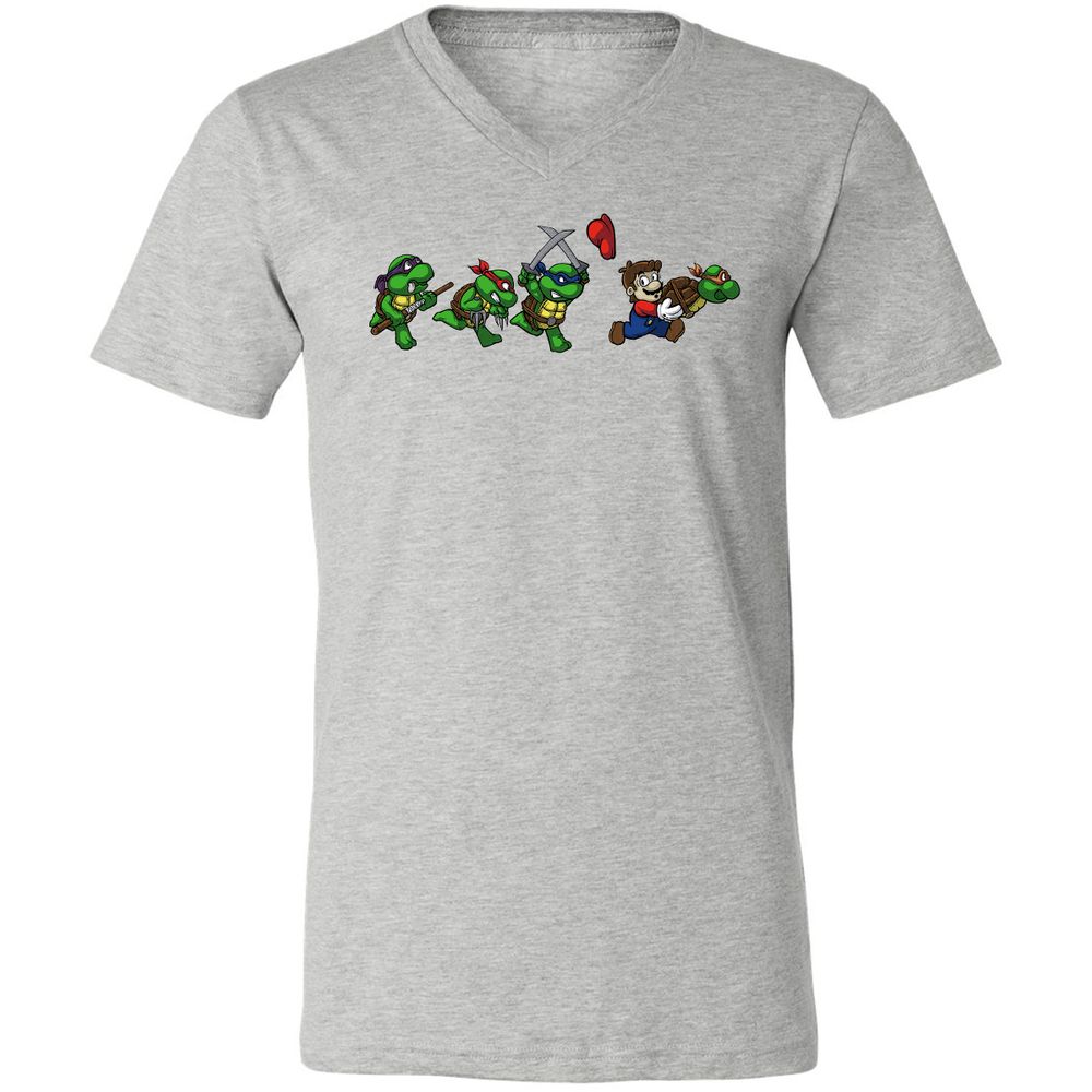 Unisex V-Neck T-Shirt - ELFBWU2L - Athletic Heather - 7