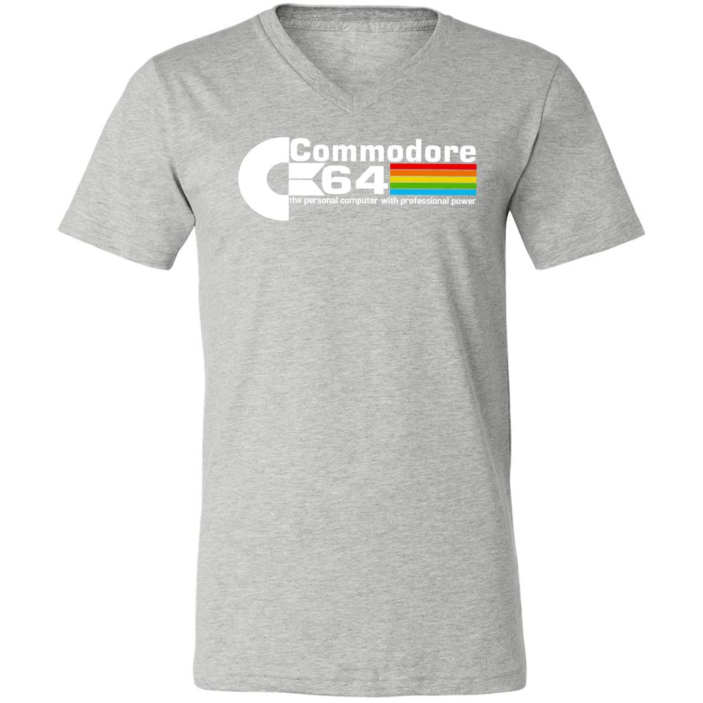 Unisex V-Neck T-Shirt - QE6GK54M - Athletic Heather - 7