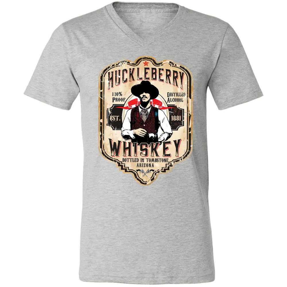 Huckleberry Whiskey Label - Athletic Heather - 7