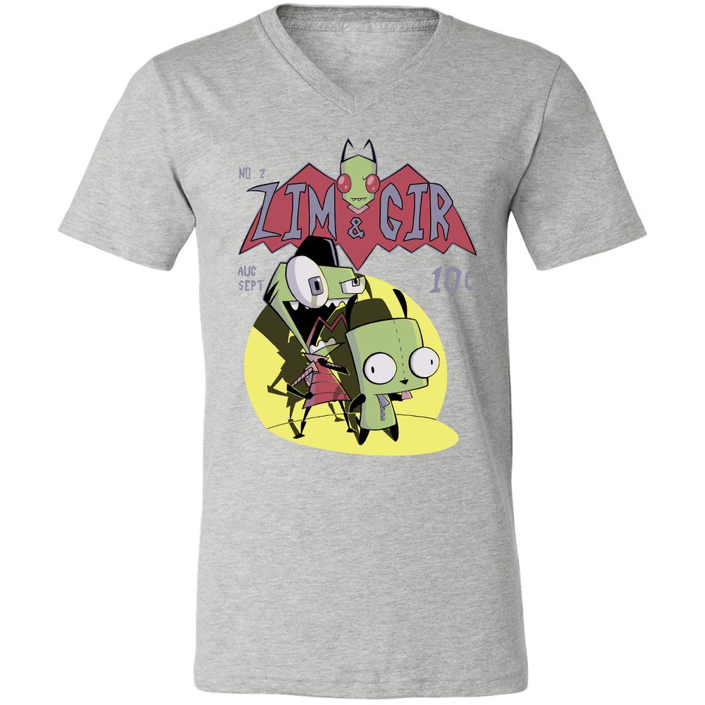 Unisex V-Neck T-Shirt - 9CESSR8T - Athletic Heather - 7