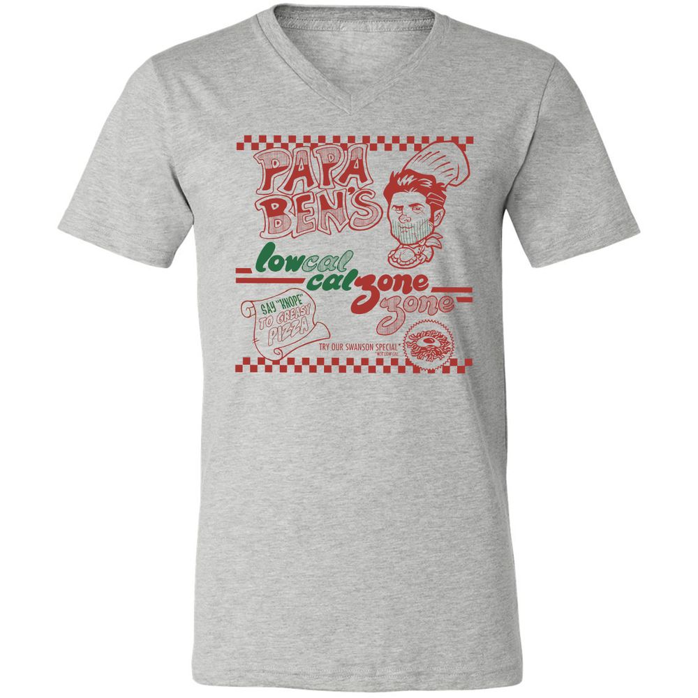 Unisex V-Neck T-Shirt - XF9QK8H6 - Athletic Heather - 7