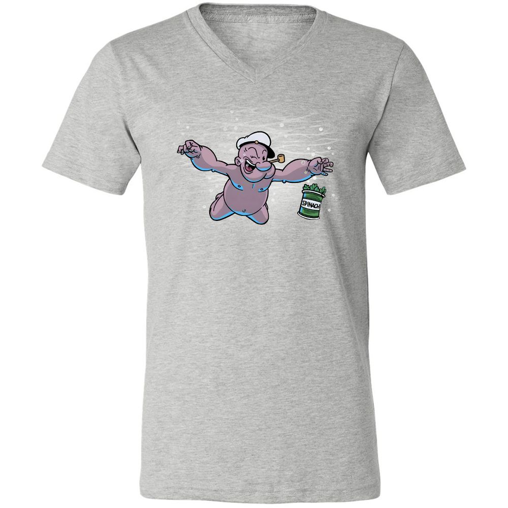 Unisex V-Neck T-Shirt - 6UETT1ZD - Athletic Heather - 7
