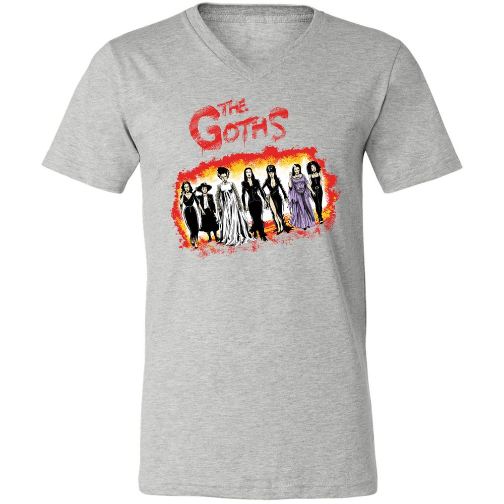Unisex V-Neck T-Shirt - B7JH9KRL - Athletic Heather - 7