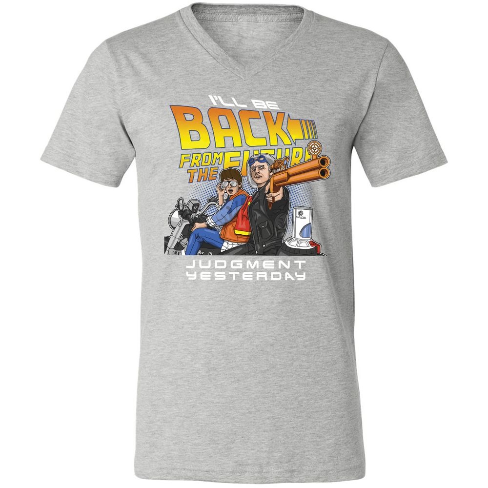 Unisex V-Neck T-Shirt - TUPHZ615 - Athletic Heather - 7