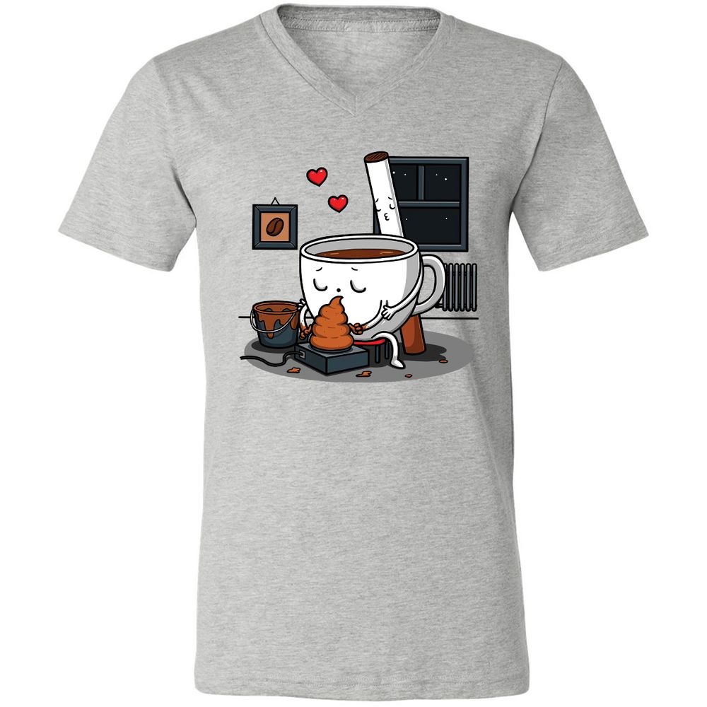 Unisex V-Neck T-Shirt - UFUZXEHZ - Athletic Heather - 7