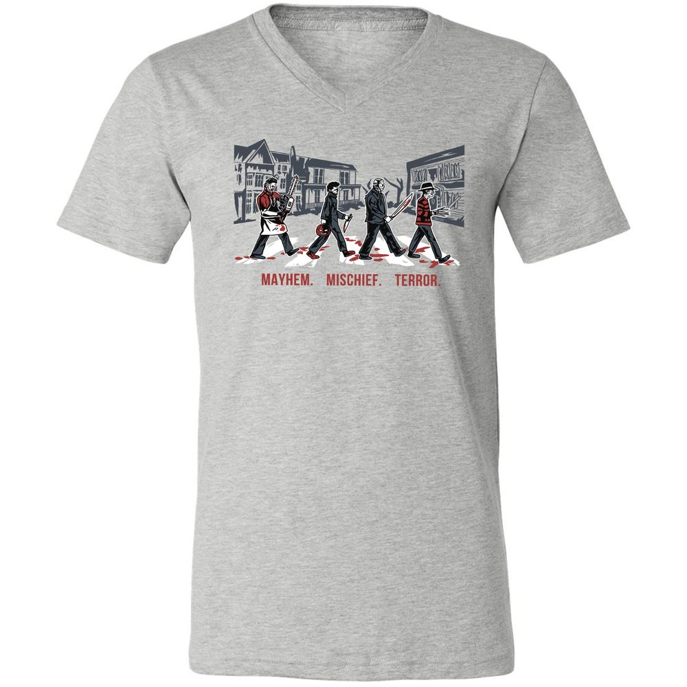 Unisex V-Neck T-Shirt - 1EXGCLM3 - Athletic Heather - 7