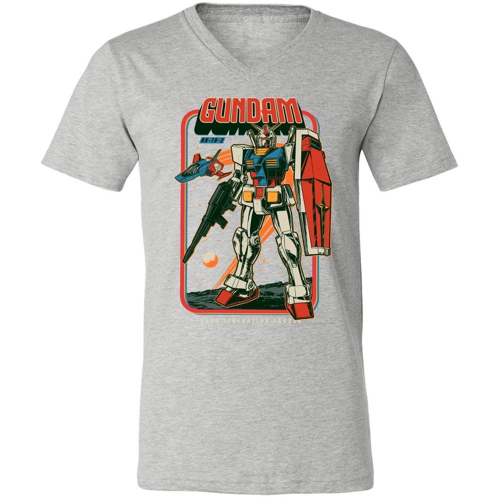 Unisex V-Neck T-Shirt - VGKDKHBZ - Athletic Heather - 7