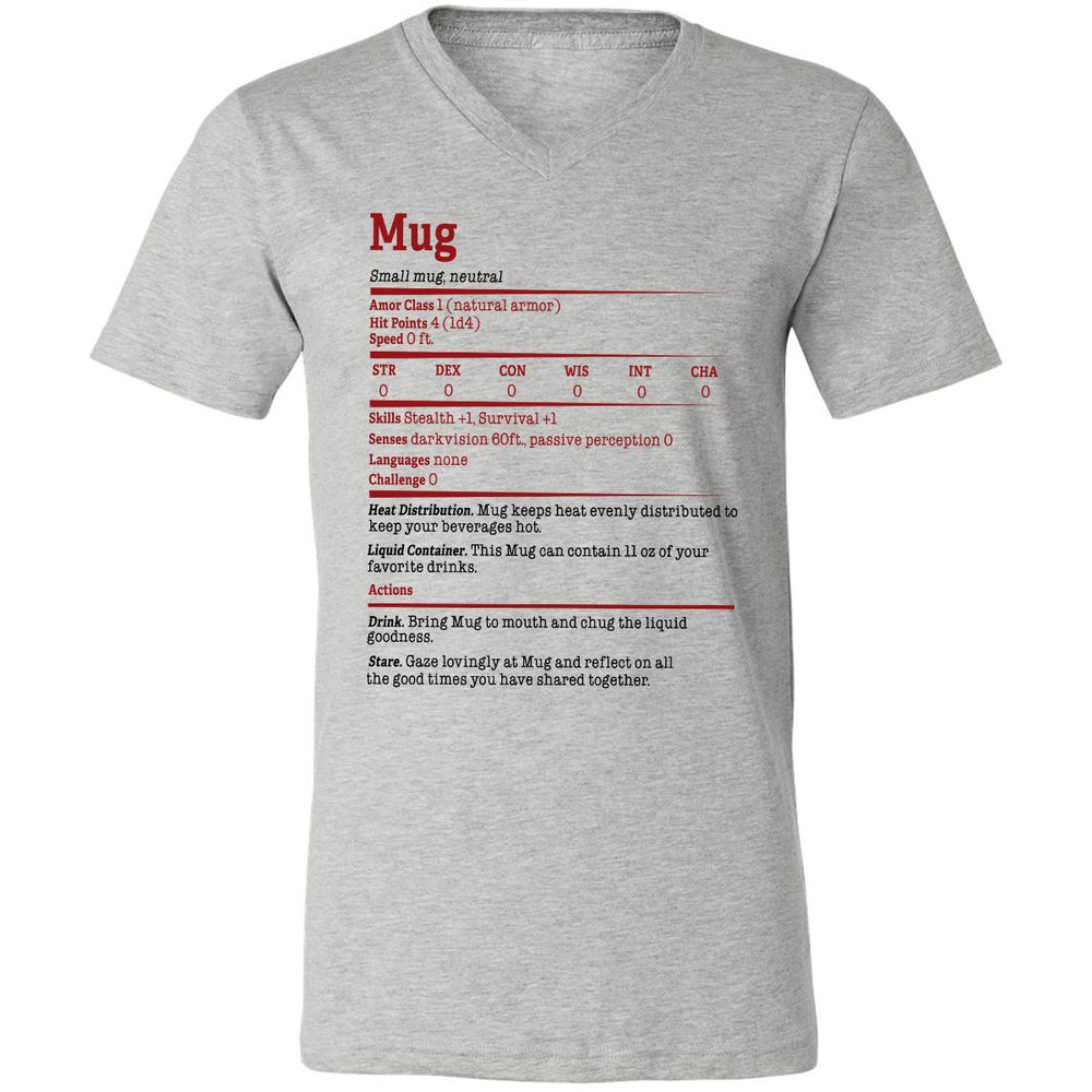 Unisex V-Neck T-Shirt - DF2N4QQJ - Athletic Heather - 7