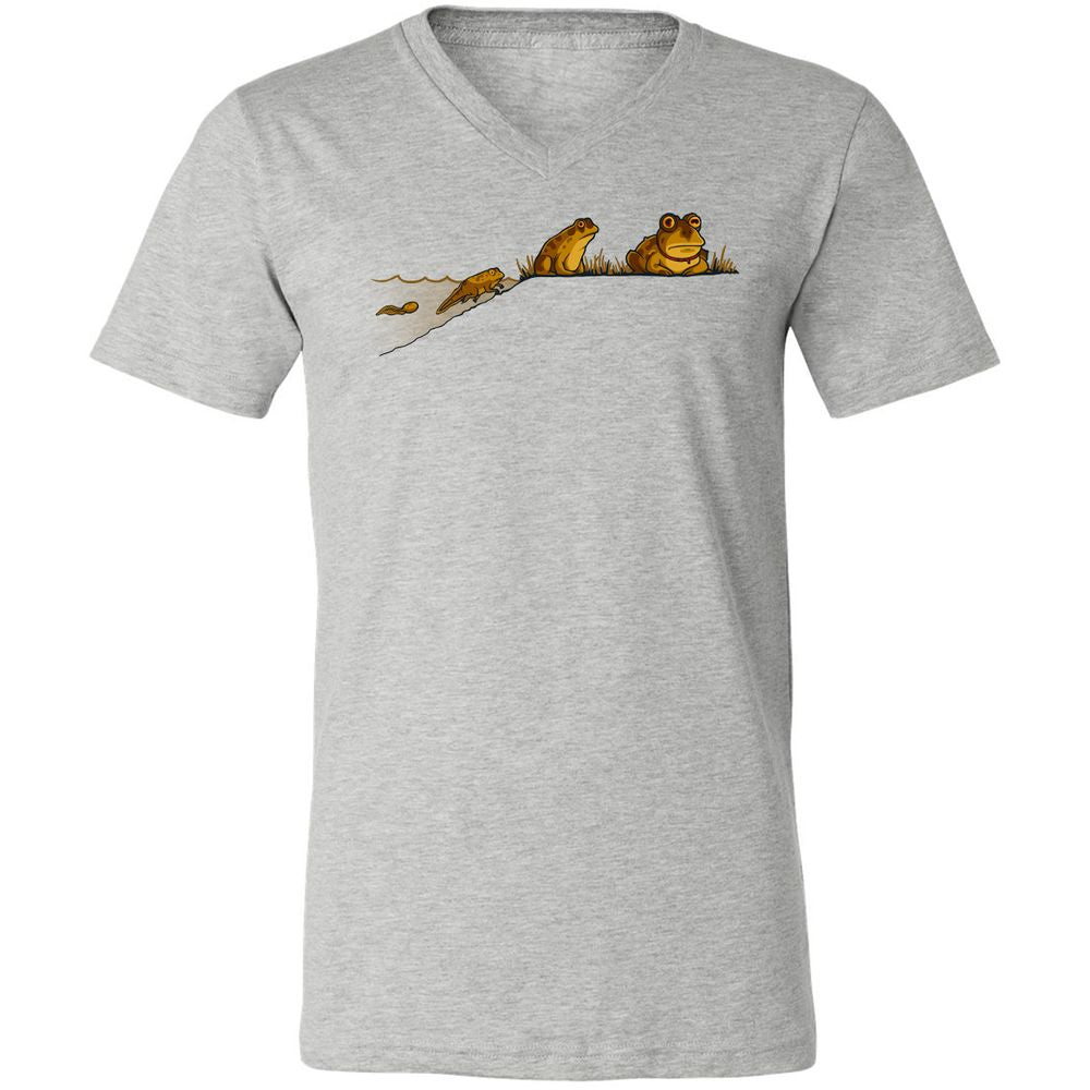 Unisex V-Neck T-Shirt - 6VR2DHA6 - Athletic Heather - 7