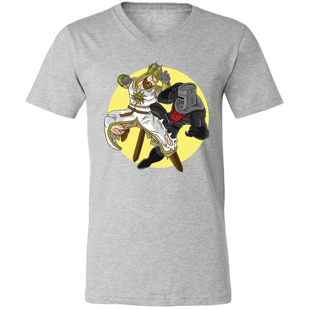 Unisex V-Neck T-Shirt - K7SDAG3S - Athletic Heather - 7