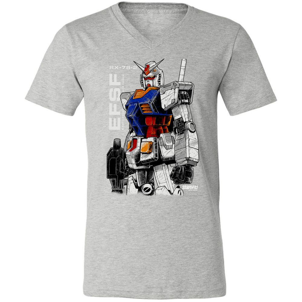 Unisex V-Neck T-Shirt - Z2ESLX2Q - Athletic Heather - 7
