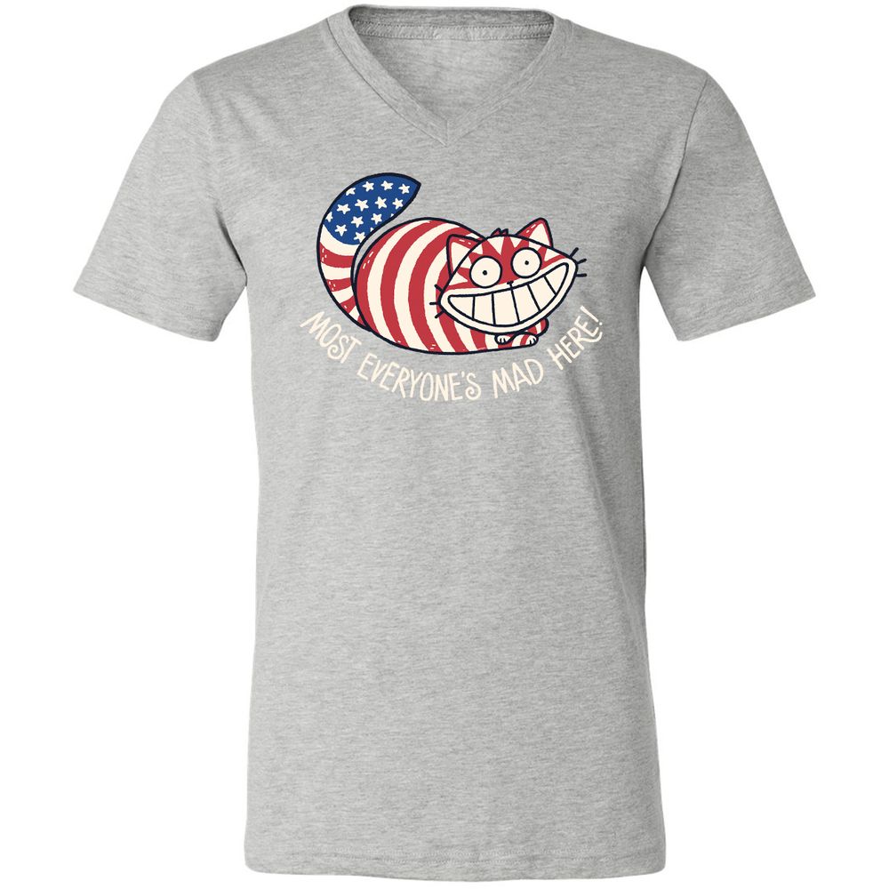 Unisex V-Neck T-Shirt - CPRE4MLA - Athletic Heather - 7