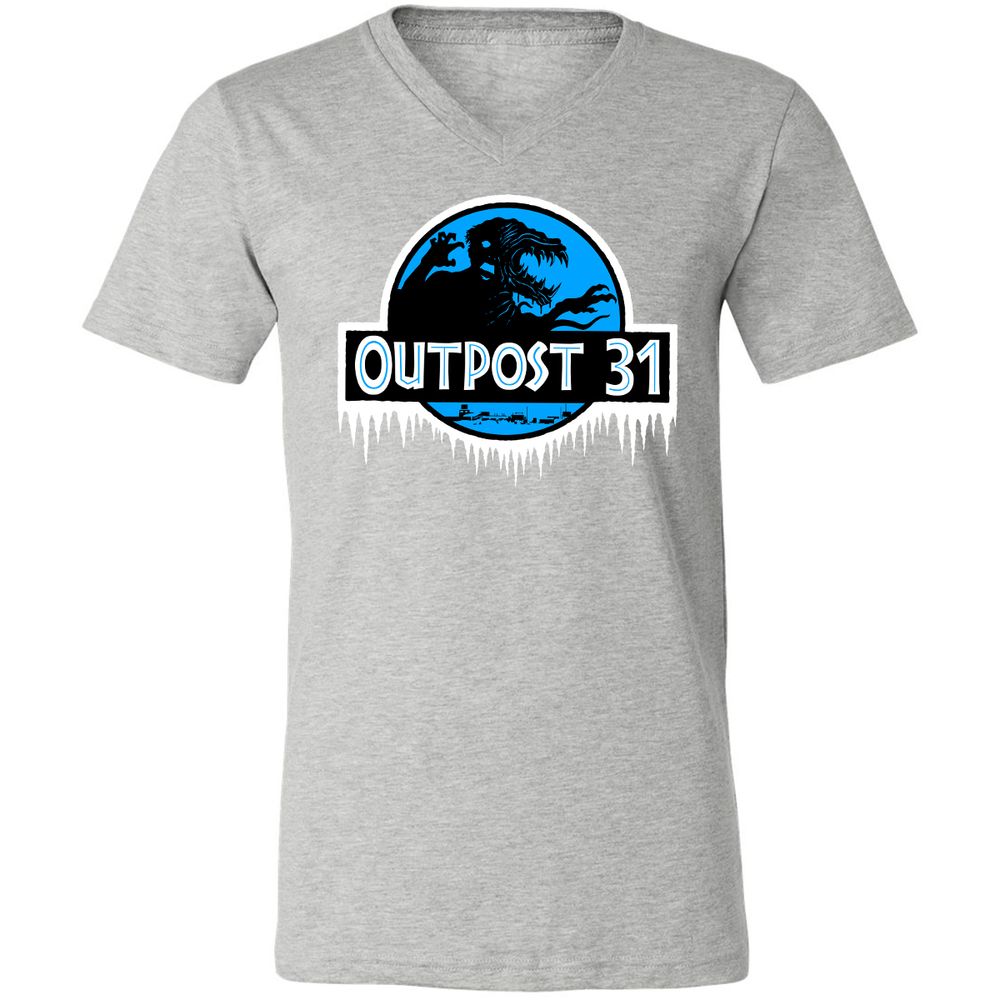 Unisex V-Neck T-Shirt - 42CAFQHZ - Athletic Heather - 7