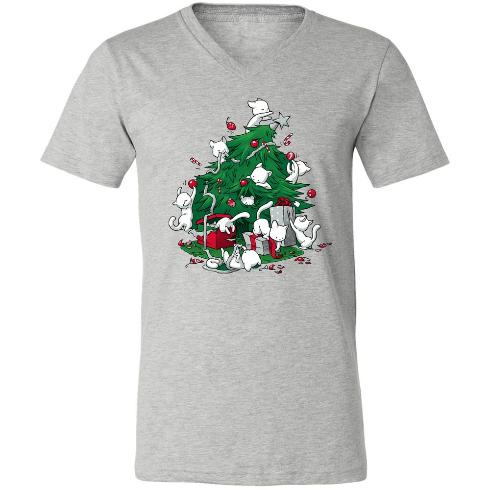 Unisex V-Neck T-Shirt - QZ5ZDD4R - Athletic Heather - 7