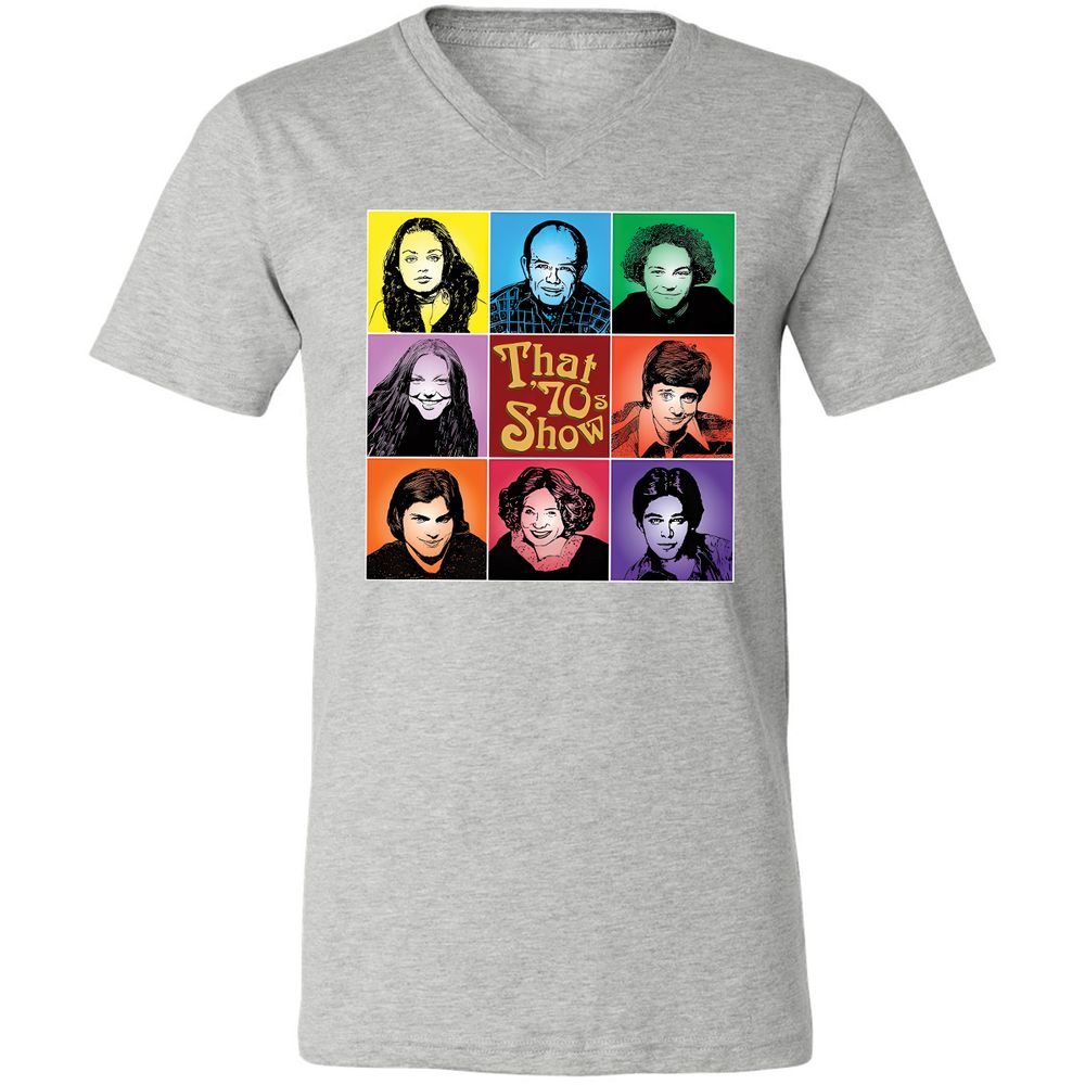 Unisex V-Neck T-Shirt - NLCH58KN - Athletic Heather - 7