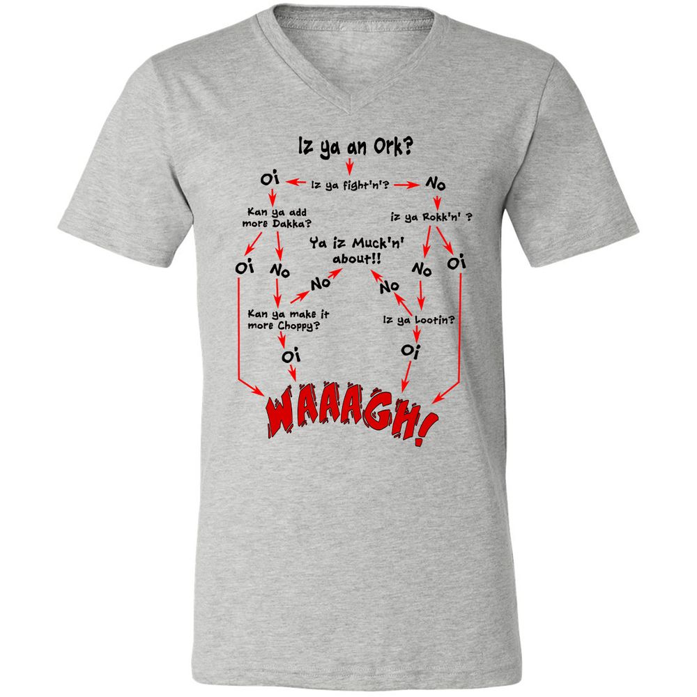 Unisex V-Neck T-Shirt - VUT9GJ9C - Athletic Heather - 7