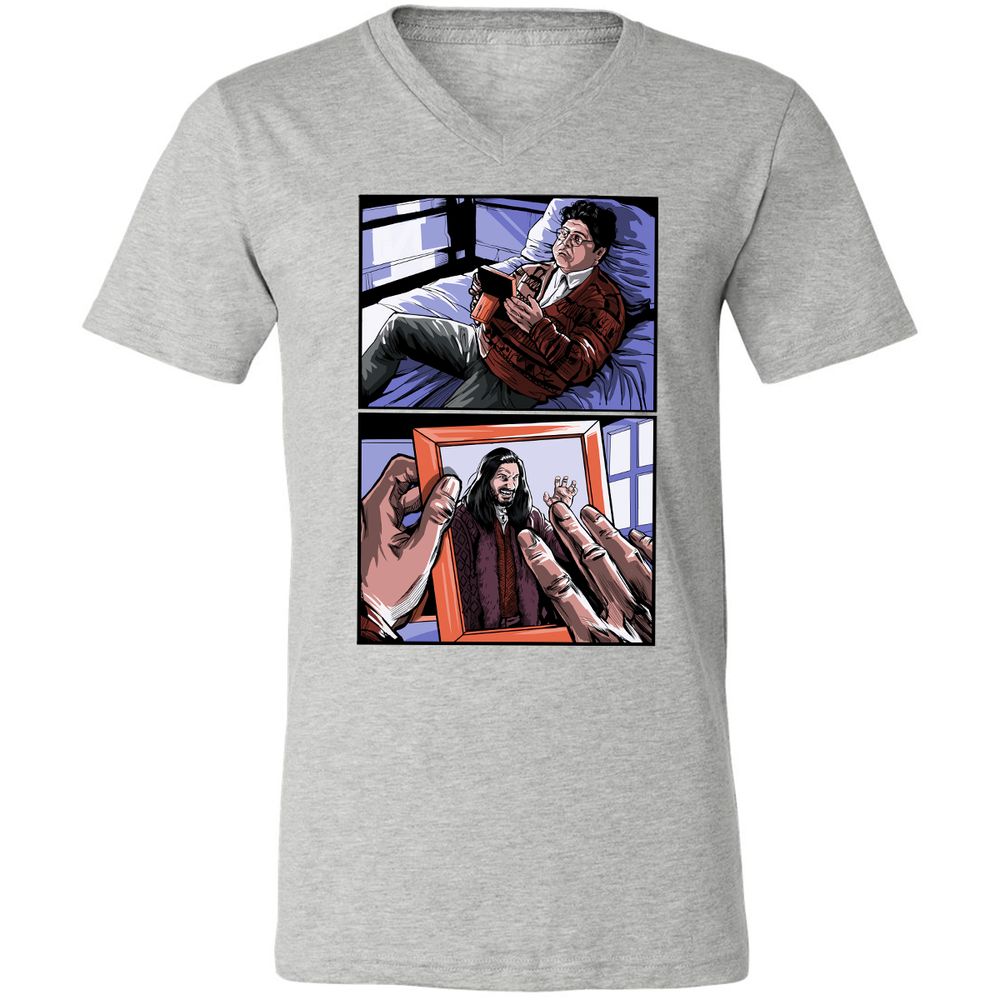 Unisex V-Neck T-Shirt - S8UEUXR5 - Athletic Heather - 7