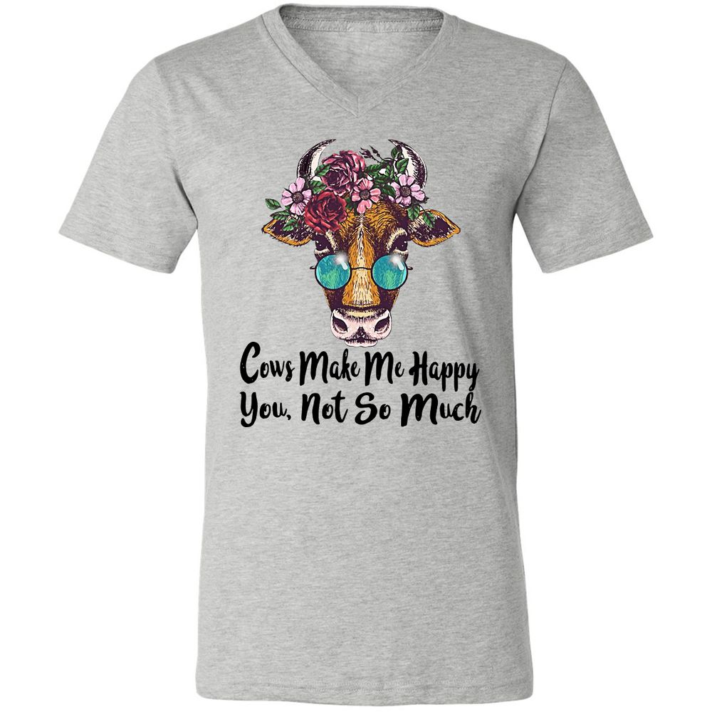 Unisex V-Neck T-Shirt - EK5NPE4F - Athletic Heather - 7