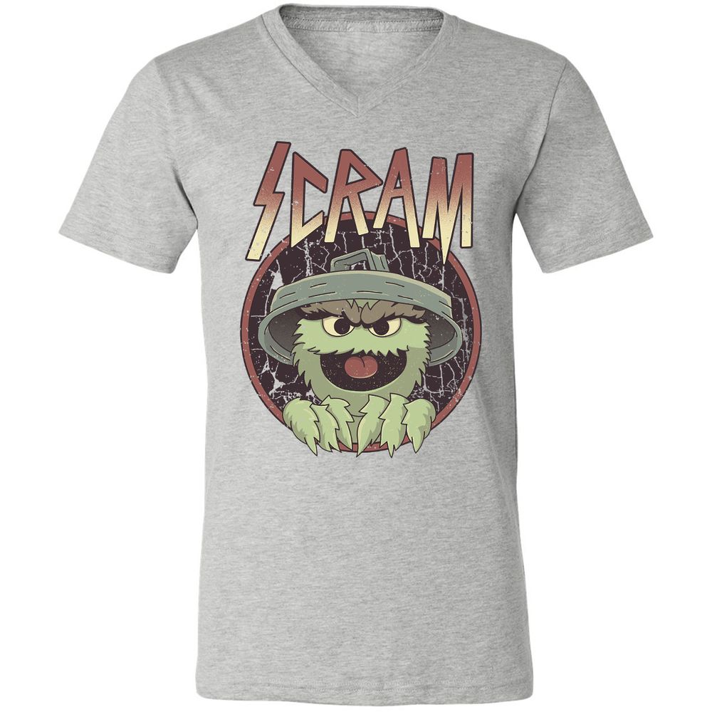 Unisex V-Neck T-Shirt - 6NJ5Y3P1 - Athletic Heather - 7