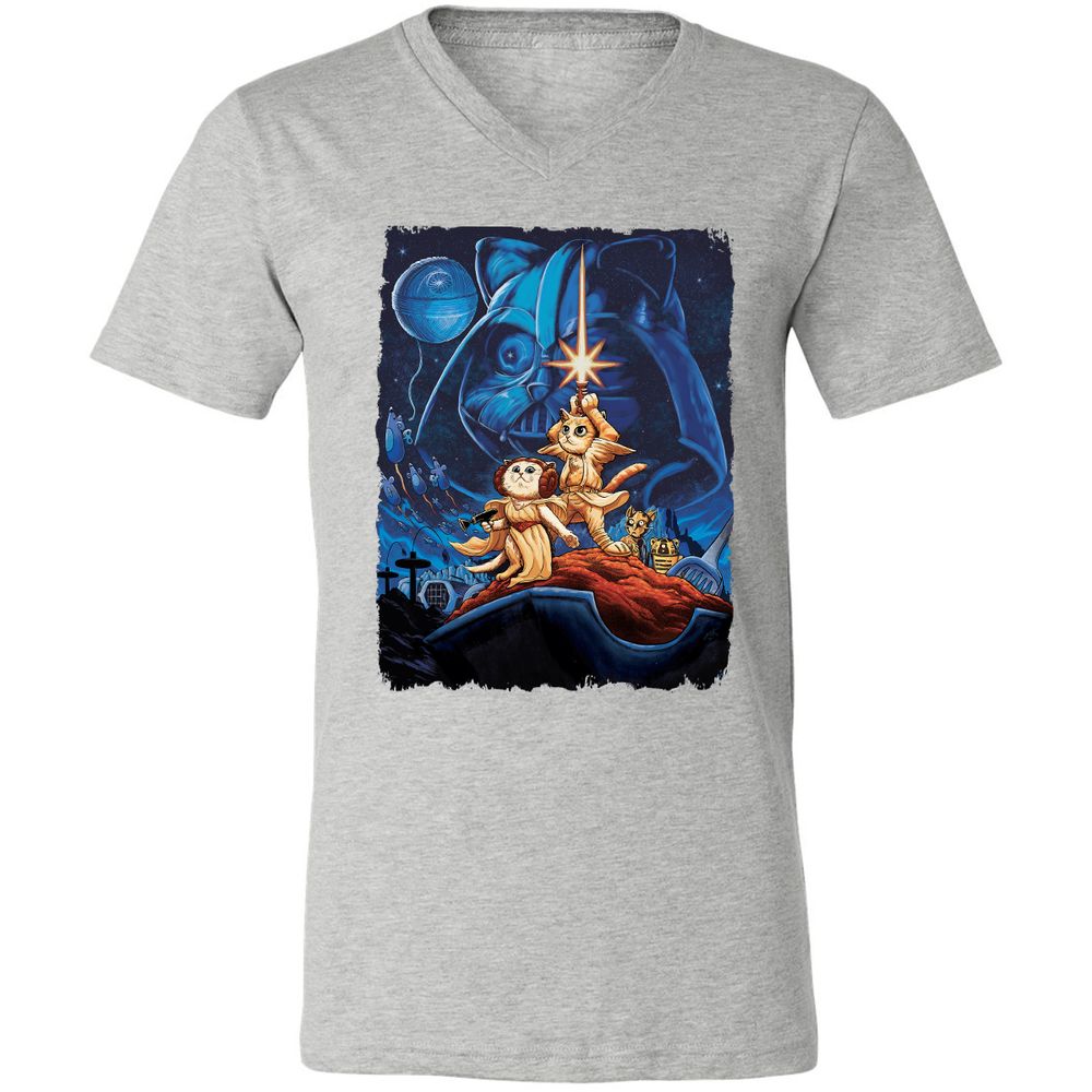 Unisex V-Neck T-Shirt - B71DVW8Z - Athletic Heather - 7