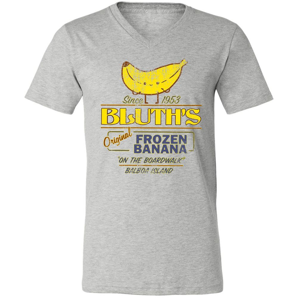 Unisex V-Neck T-Shirt - Q3KVS9Z6 - Athletic Heather - 7