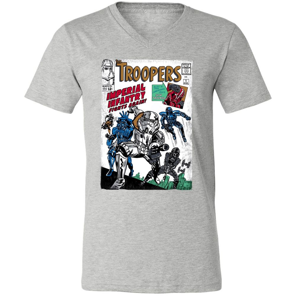 Unisex V-Neck T-Shirt - YZ3553LX - Athletic Heather - 7