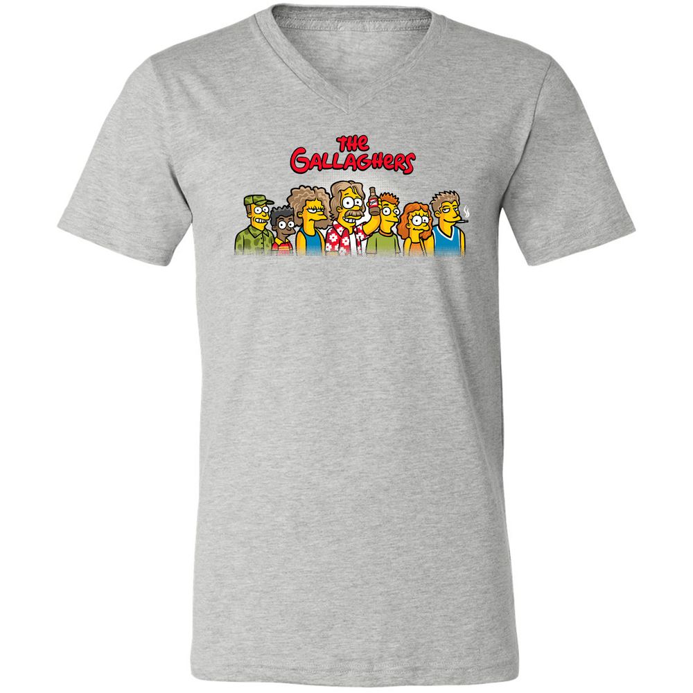 Unisex V-Neck T-Shirt - CAUBD64N - Athletic Heather - 7