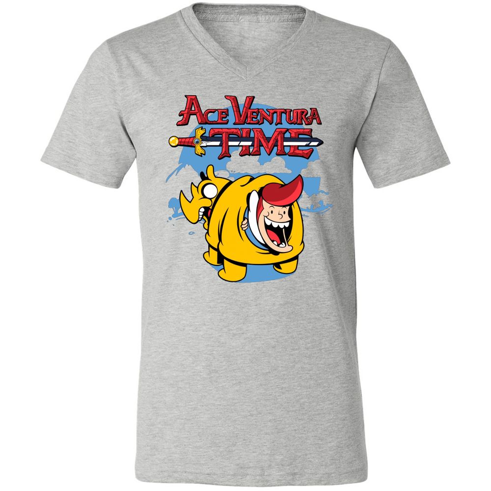 Unisex V-Neck T-Shirt - 4QXXE54P - Athletic Heather - 7
