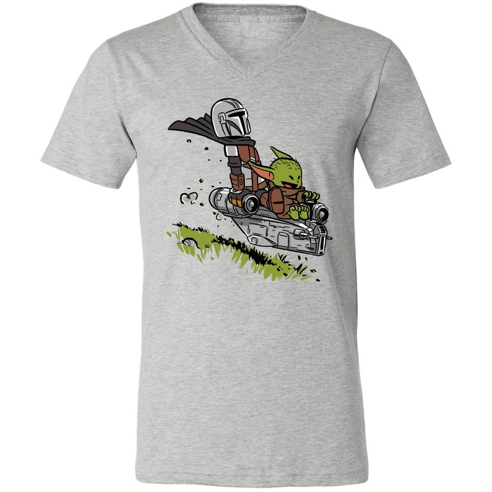 Unisex V-Neck T-Shirt - FA8AQ1J4 - Athletic Heather - 7