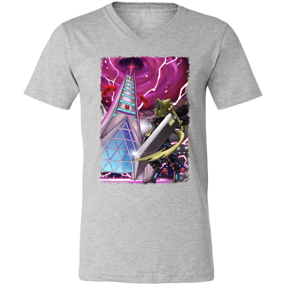 Unisex V-Neck T-Shirt - GHU5VJ1E - Athletic Heather - 7