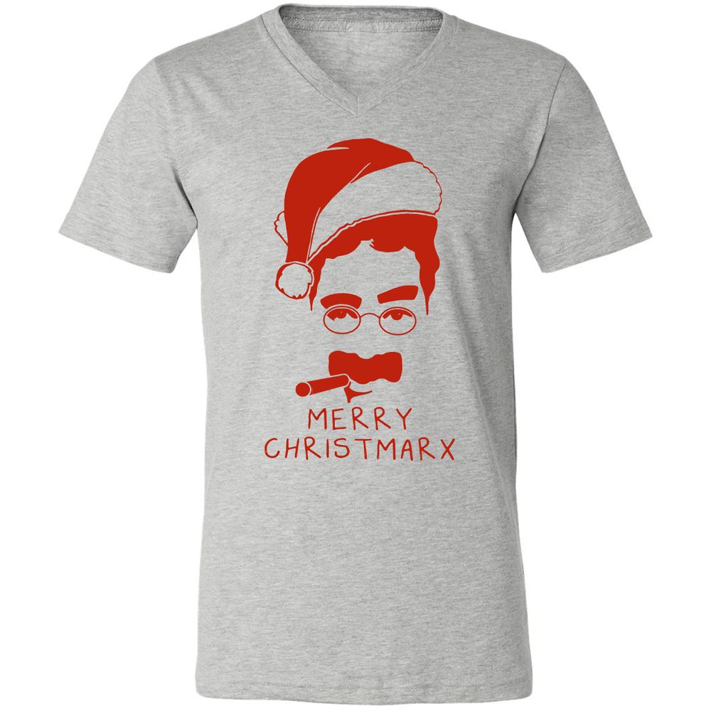 Unisex V-Neck T-Shirt - 3UWHV43Z - Athletic Heather - 7