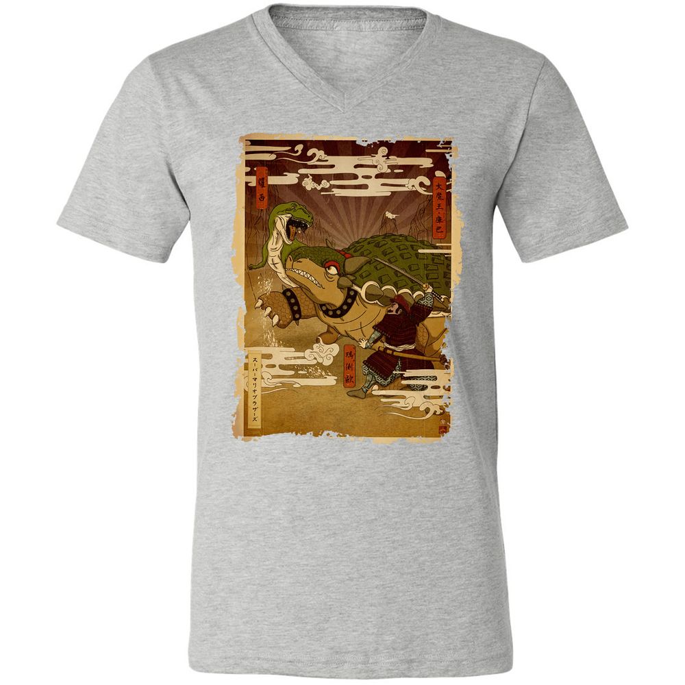 Unisex V-Neck T-Shirt - L7X3GNUC - Athletic Heather - 7