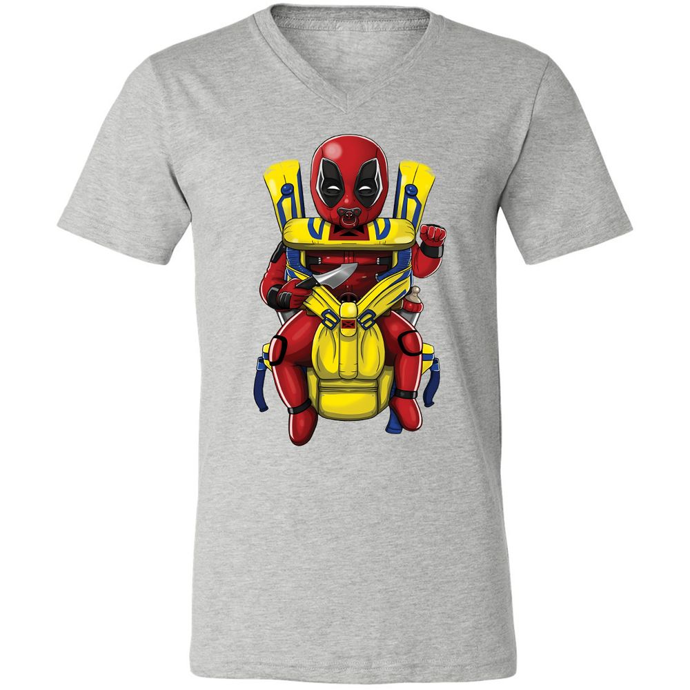 Unisex V-Neck T-Shirt - ZQTCWQ7D - Athletic Heather - 7