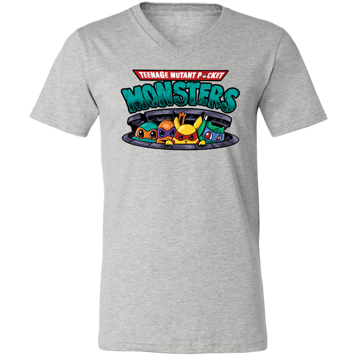 Unisex V-Neck T-Shirt - 1MHX6AXJ - Athletic Heather - 7