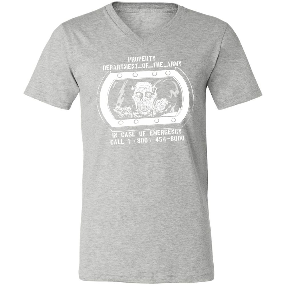 Unisex V-Neck T-Shirt - MVMGQCXR - Athletic Heather - 7