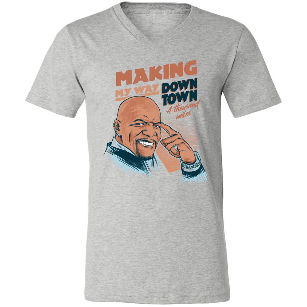 Unisex V-Neck T-Shirt - M39DWMJ2 - Athletic Heather - 7
