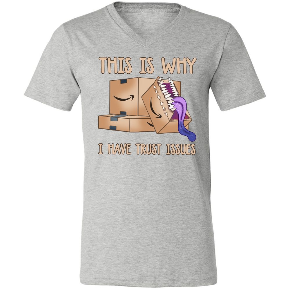 Unisex V-Neck T-Shirt - SBQ6NZ6K - Athletic Heather - 7